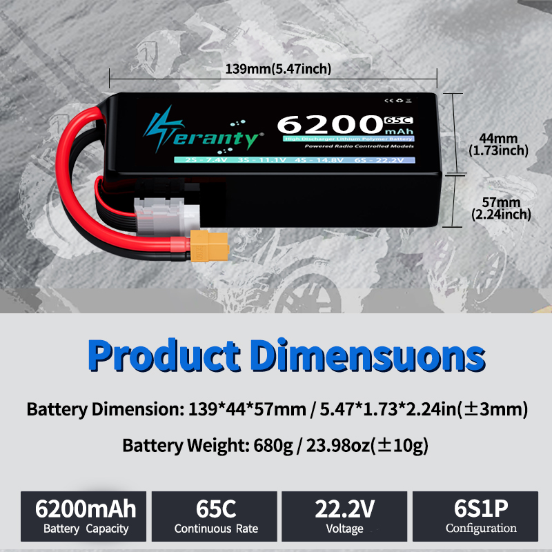 بطارية ليثيوم بوليمر TERANTY 6 - مراجعة Drone Battery Lipo وسعره