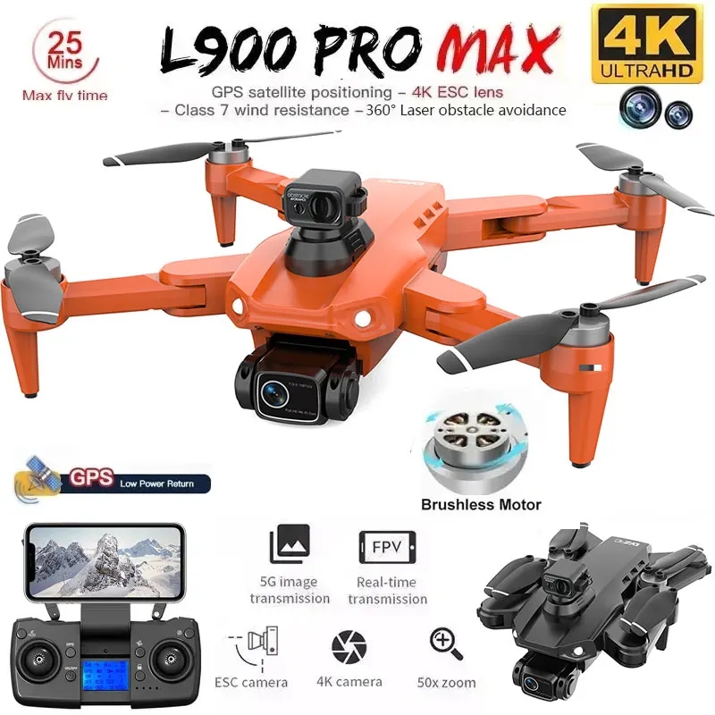 L900 Pro MAX GPS Drone 4K Prof - مراجعة Drone Battery Case وسعره