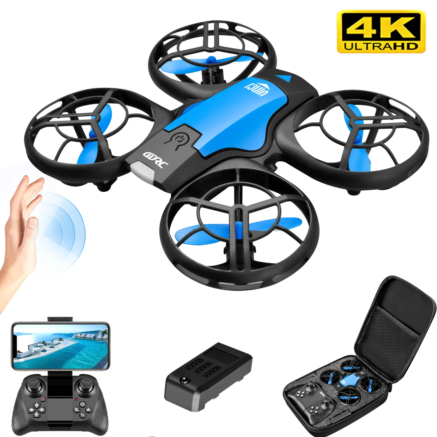 طائرة بدون طيار صغيرة جديدة V8 - مراجعة Drone Battery Case وسعره