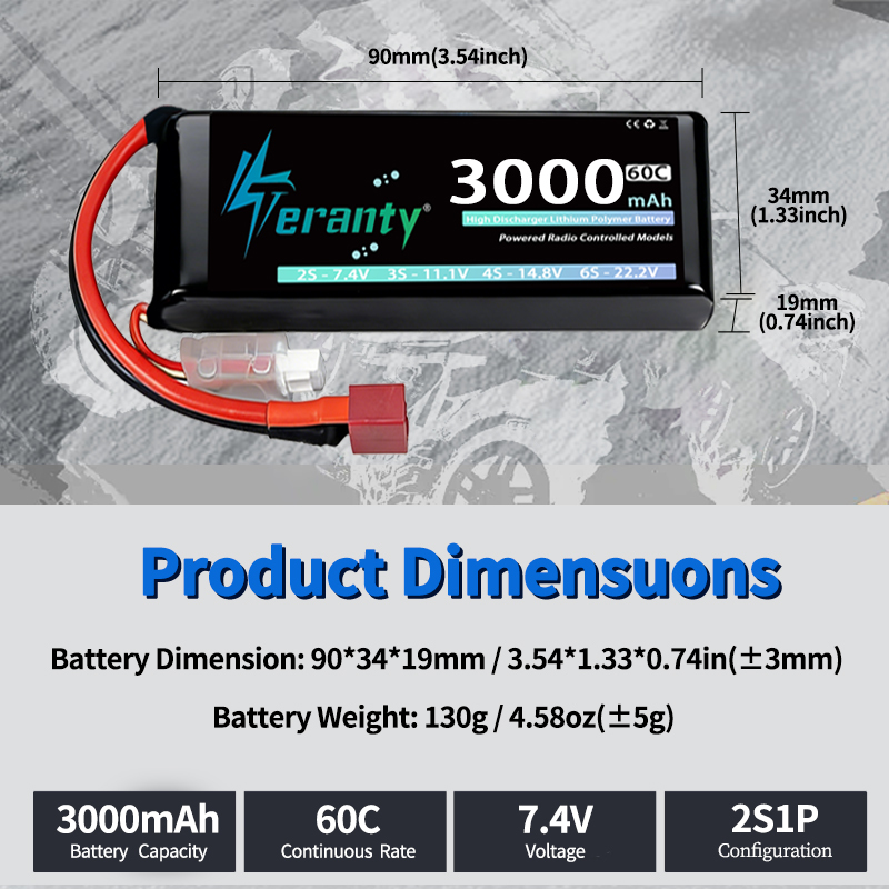 بطارية ليثيوم بوليمر TERANTY 2 - مراجعة Drone Battery 3S وسعره