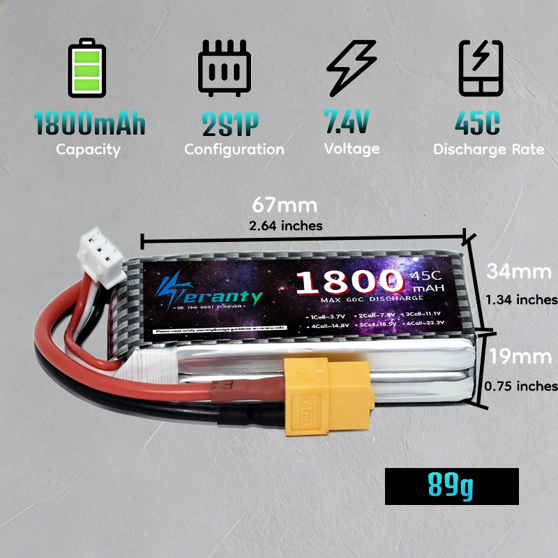 بطارية ليثيوم بوليمر TERANTY 2 - مراجعة Drone Battery Lipo وسعره